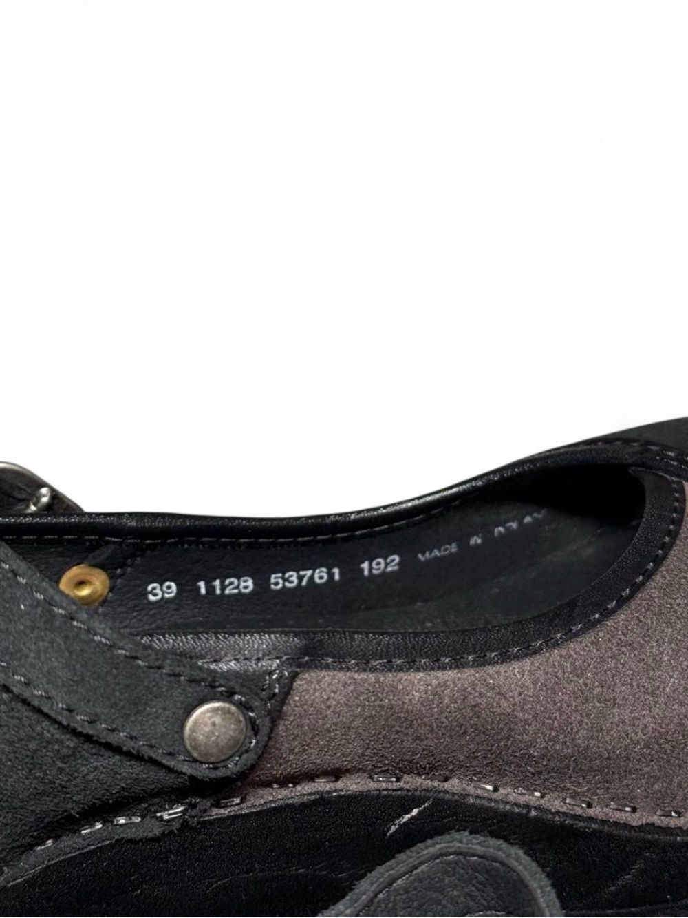Sanita Danish Clogs Black Brown Suede Patchwork Embroidered Bird Mary Jane Sz 39 - Picture 8 of 8